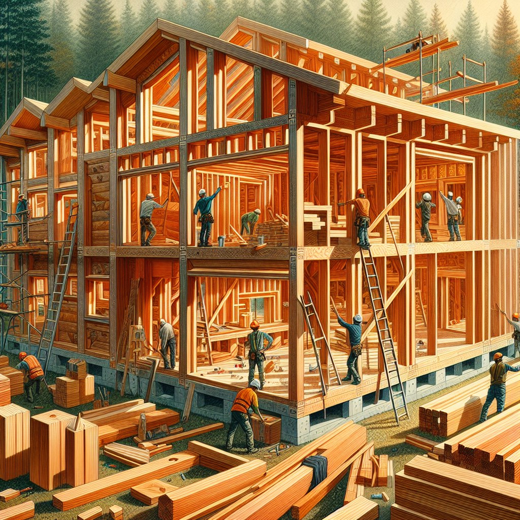 Клееный брус, свойства и применение материала