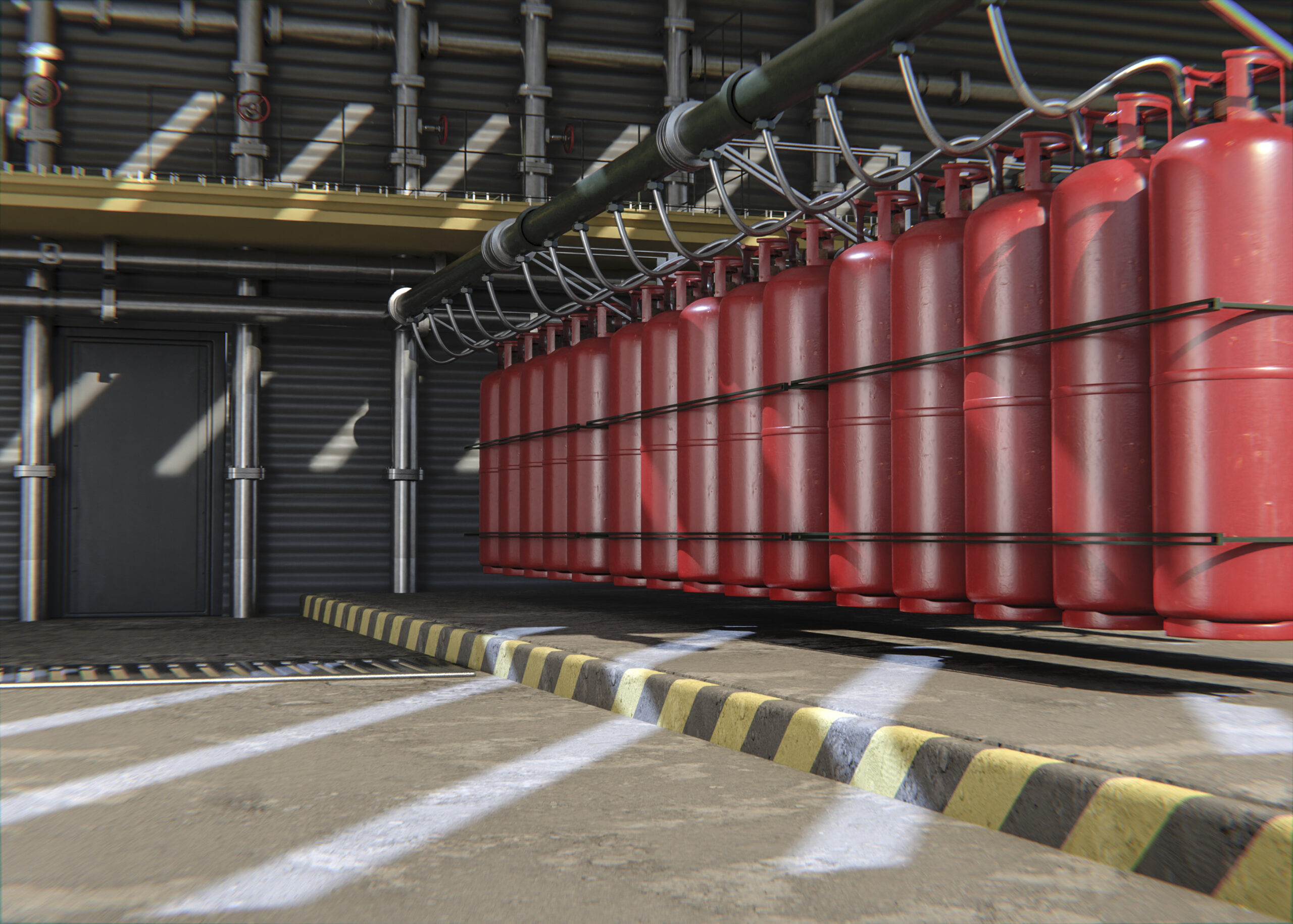 Установка автоматических систем газового пожаротушения