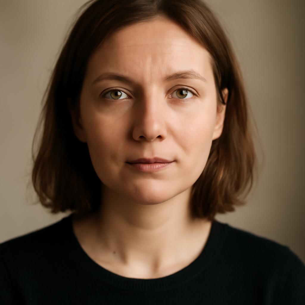 Ольга Воронова — портрет автора в профессиональной студийной съёмке с нейтральным фоном